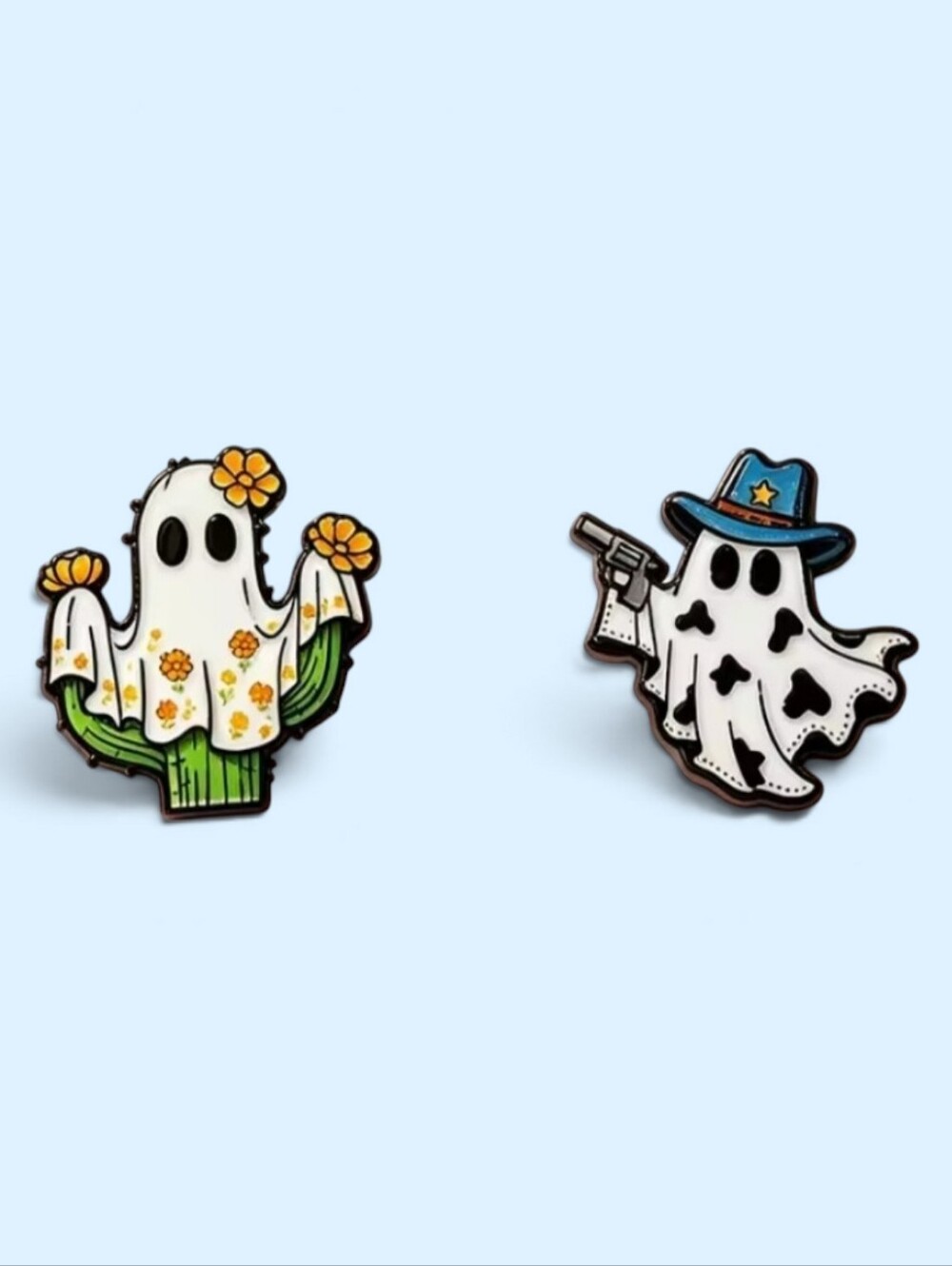 Sheriff Or Cactus Ghost Costume Pin